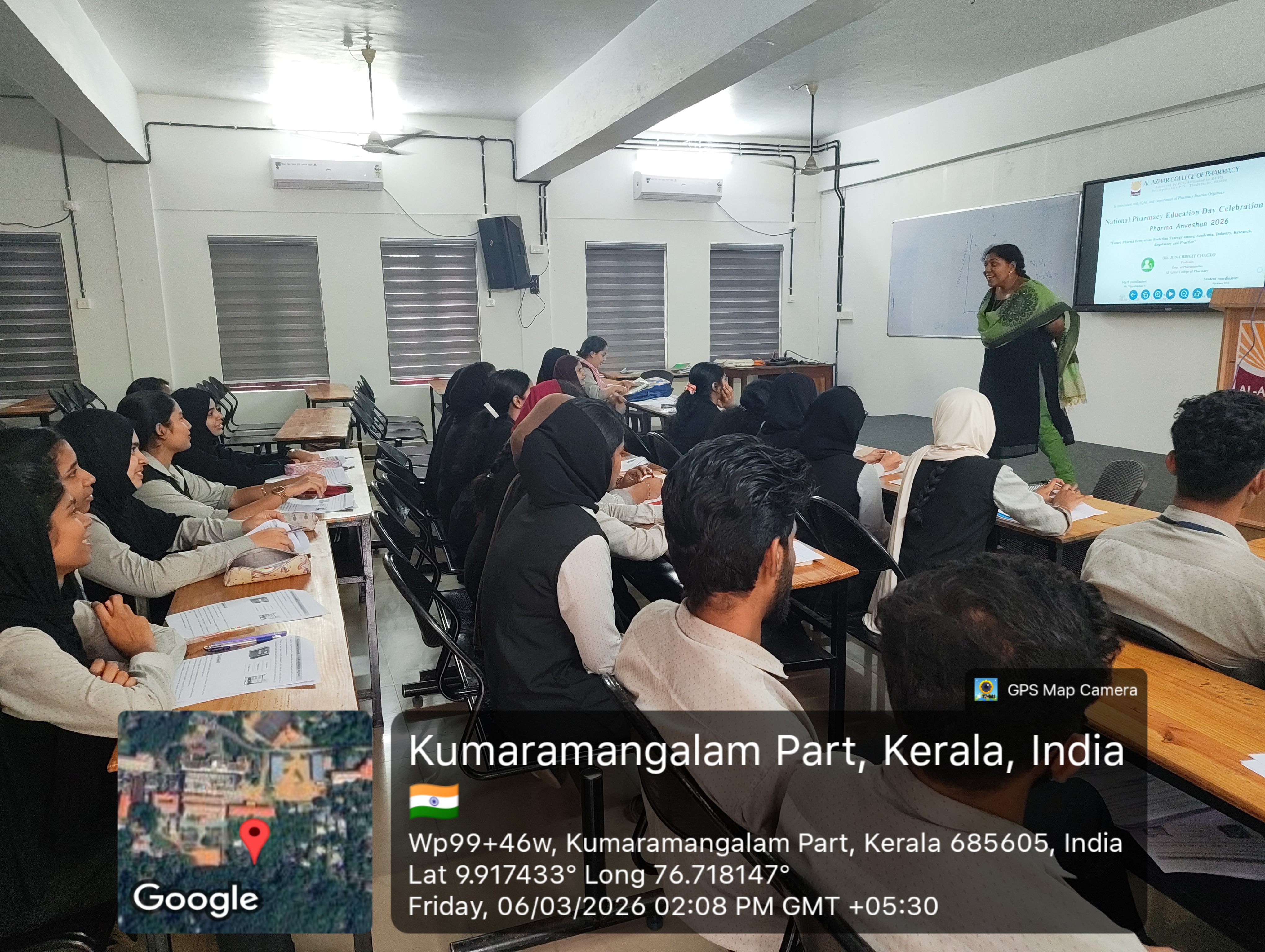 Dr. Juna interacting with students