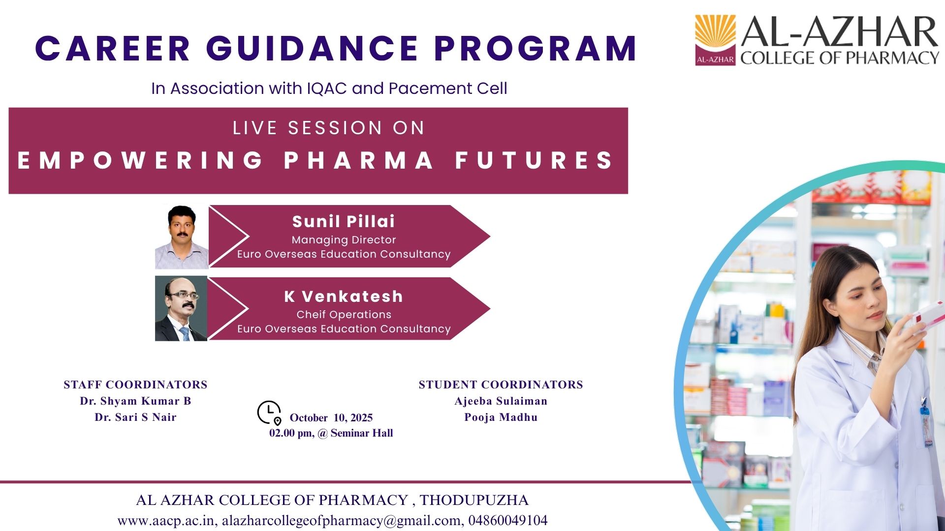 CAREER GUIDANCE PROGRAM- EMPOWERING PHARMA FUTURES