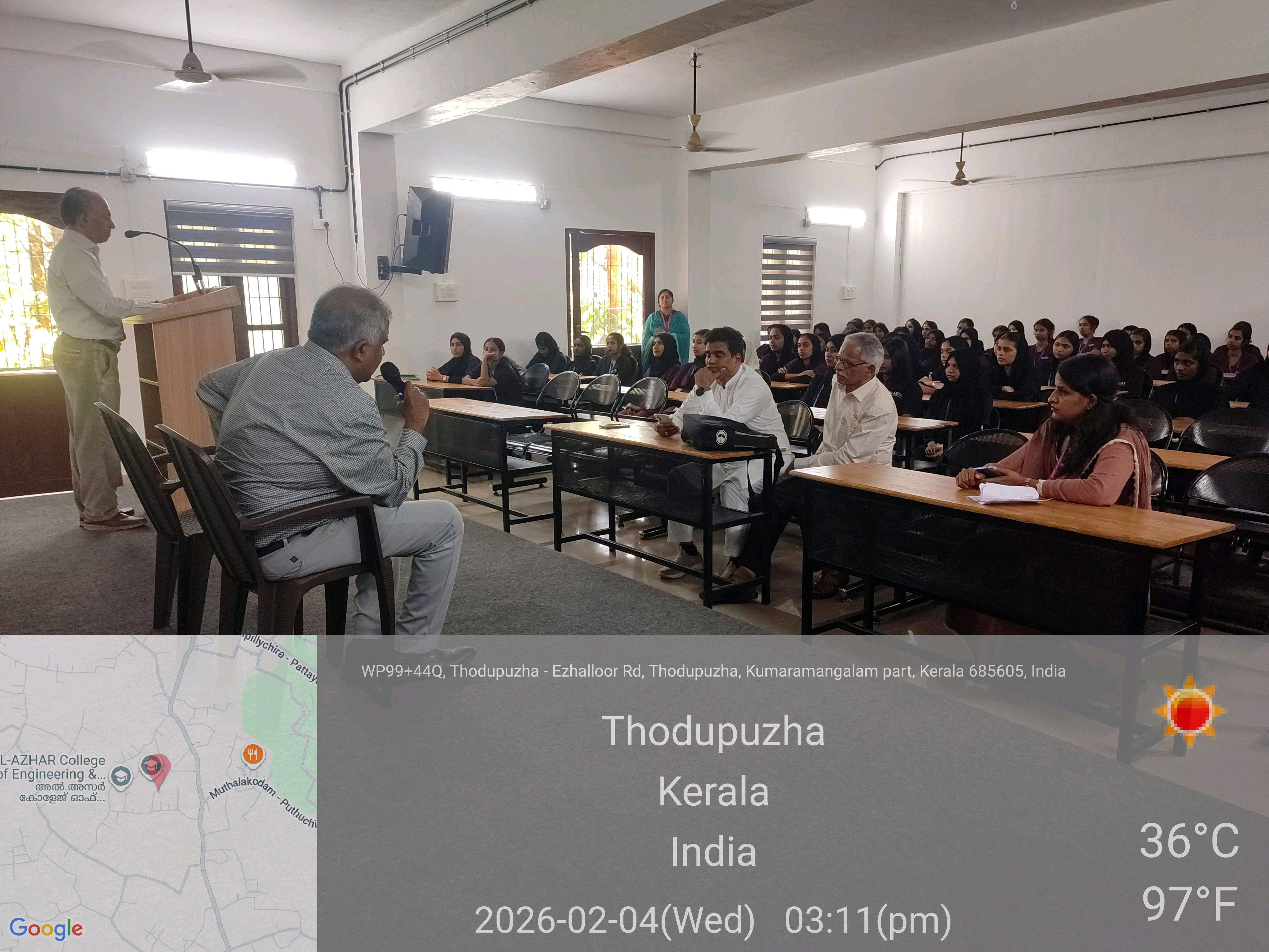 Dr. Prasanth interacting with students