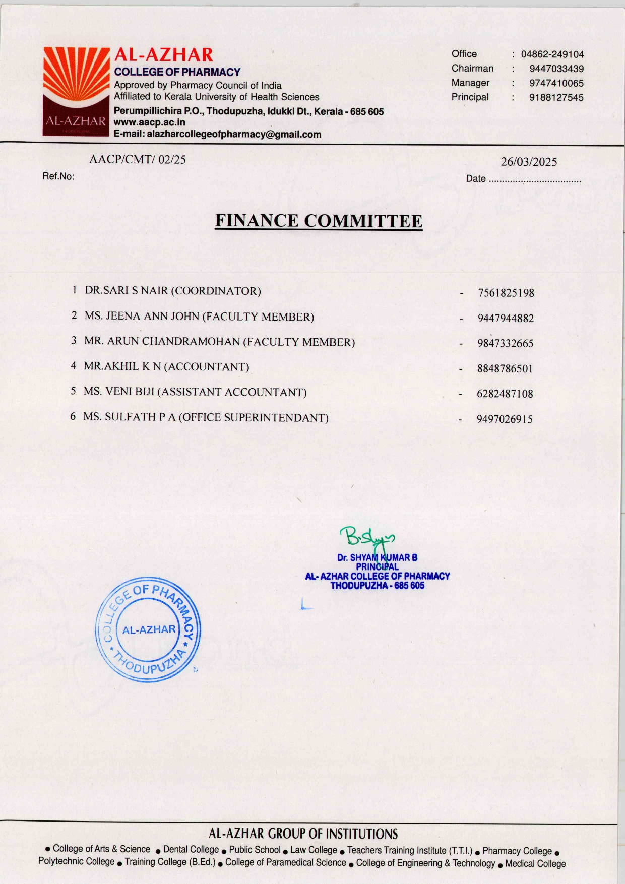 FINANCE COMMITTEE