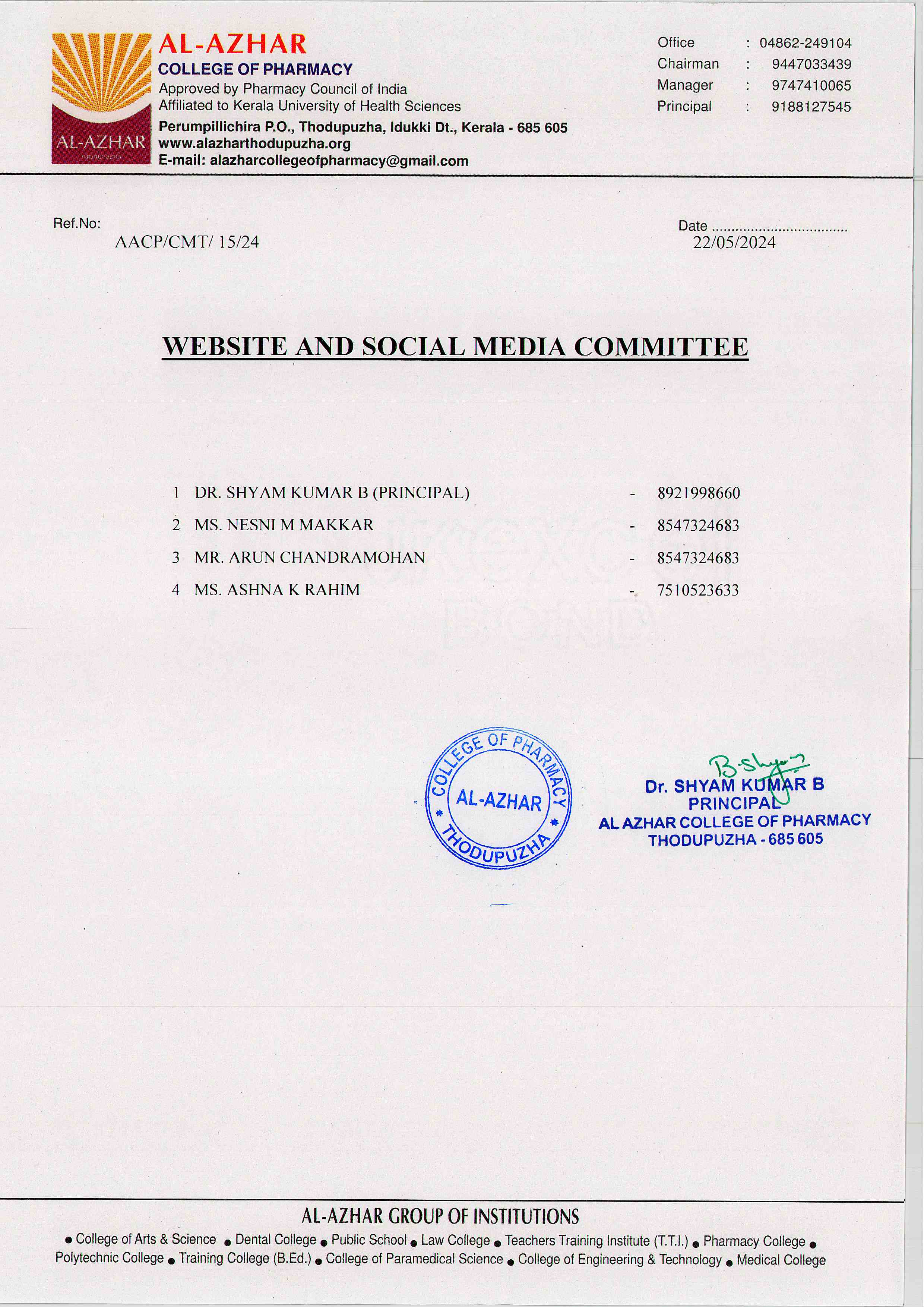 Website and Social Media Committee