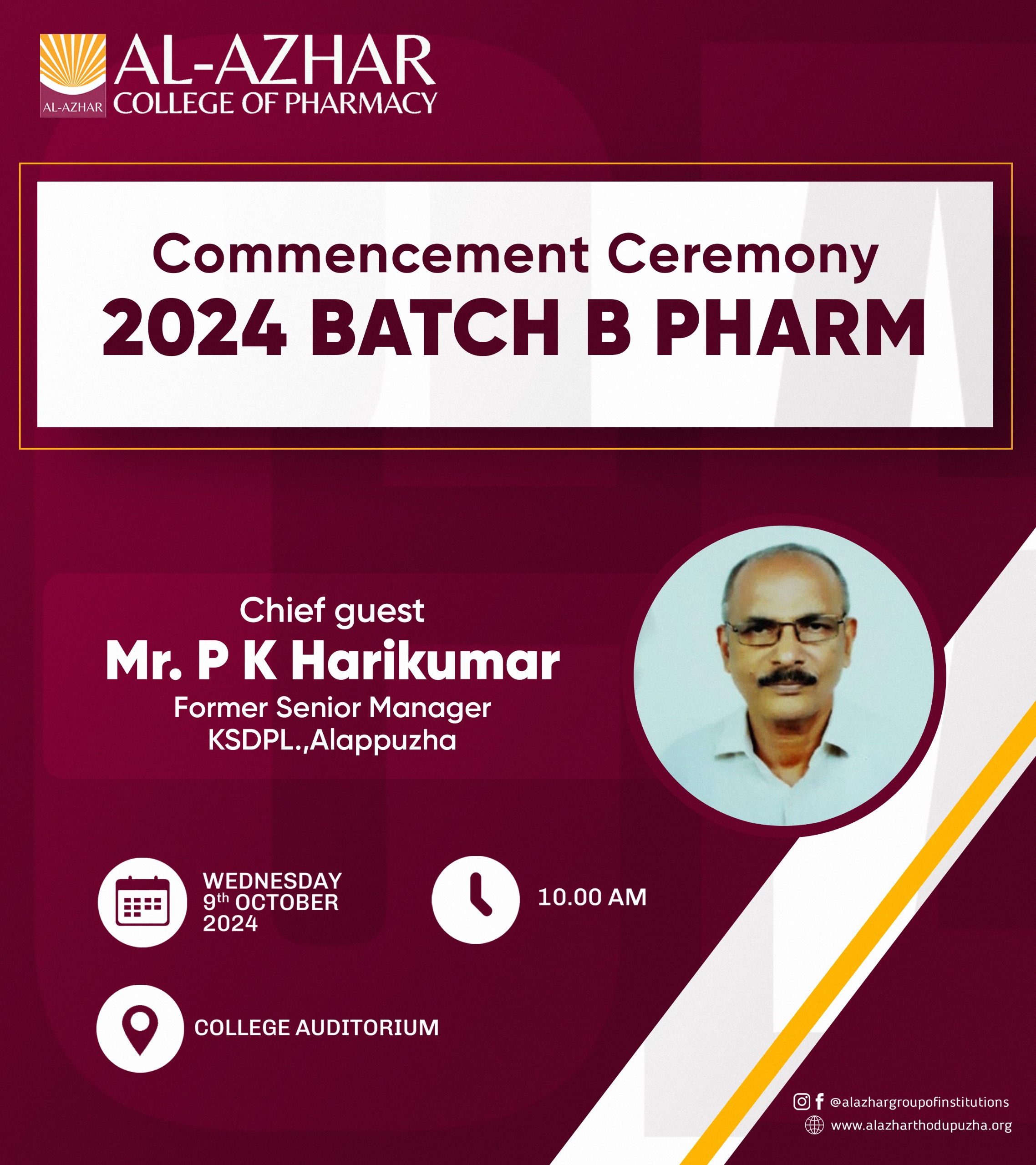 Commencement Ceremony: 2024 Batch B Pharm