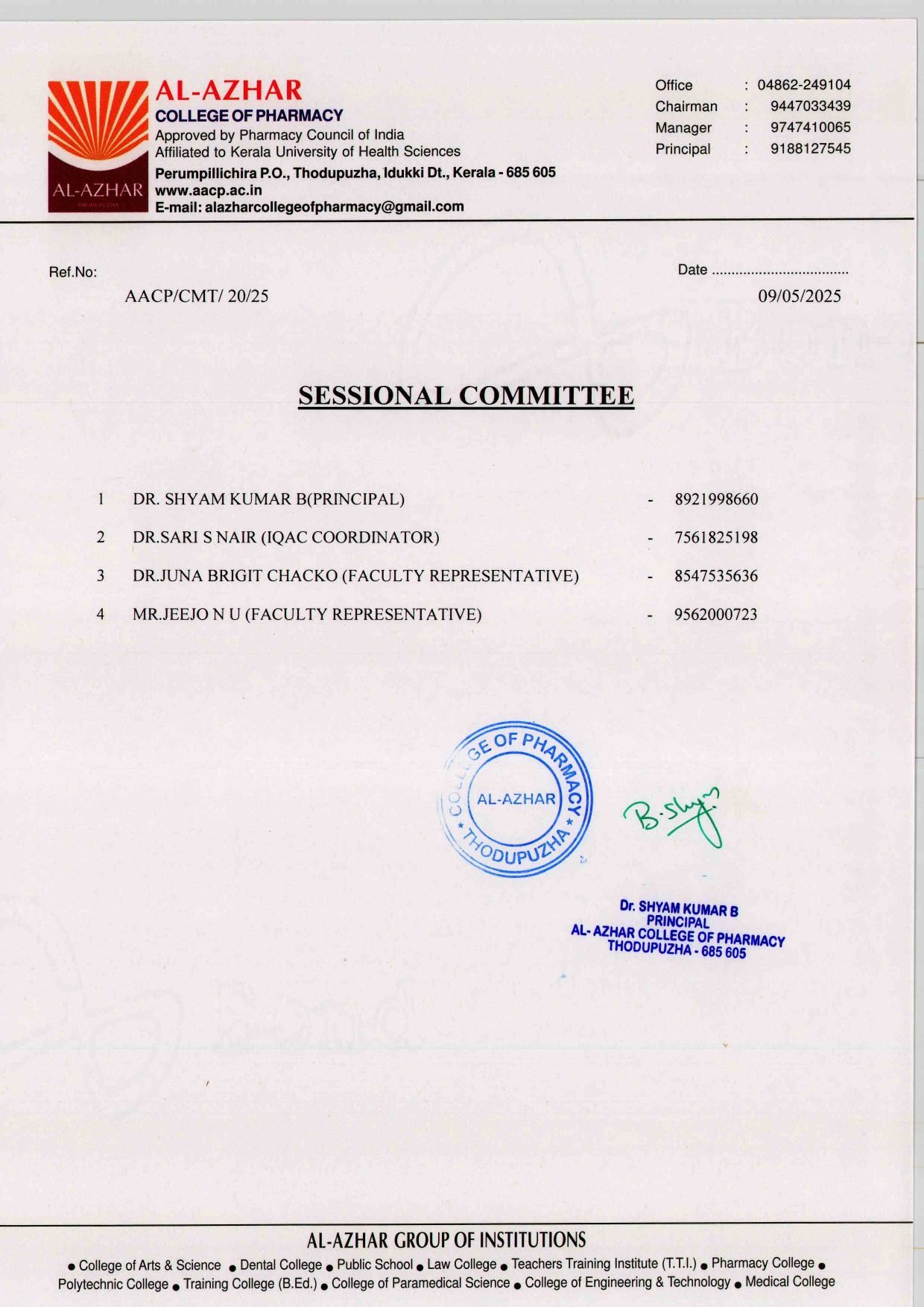 SESSIONAL COMMITTEE